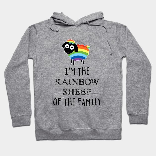 Im The Rainbow Sheep Of The Family Super Sale Ladies Awesome Hoodie by huepham613